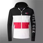 giacca tommy nouvelle collection hooded colorblock tech jacket noir